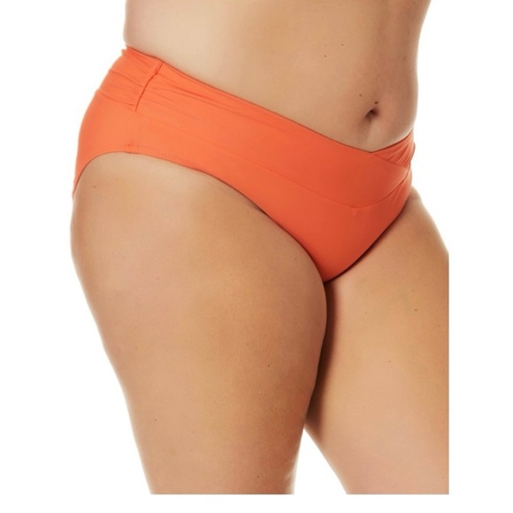 Time and Tru Women's and Women's Plus Solid Mid Rise Bikini Bottoms Size 2X - Picture 2 of 11